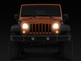 Raxiom 07-18 Jeep Wrangler JK LED Halo Headlights- Chrome Housing (Clear Lens)