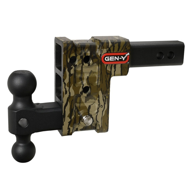 Gen-Y Mega Duty 2in Shank 5in Drop 1.5K TW 10K Hitch w/GH-031 Dual-Ball - Mossy Oak GH-313-MO