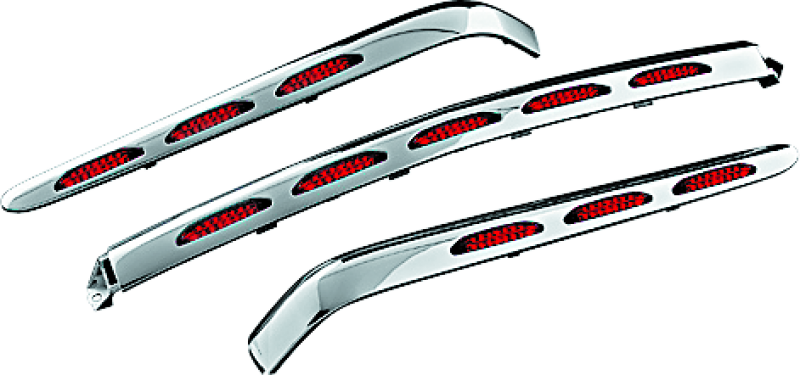 Kuryakyn L.E.D. Trunk Molding For 01-10 GL1800 Chrome Red Lens 3201