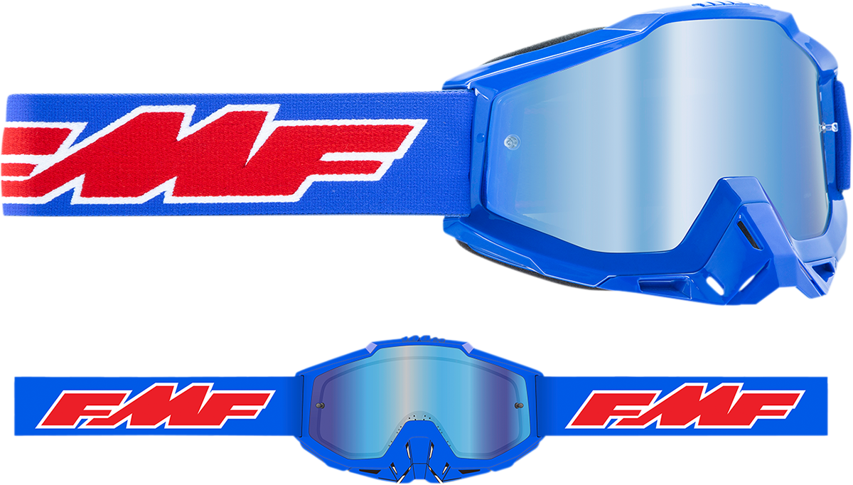 FMF PowerBomb Goggles - Rocket - Blue - Blue Mirror F-50037-00002 2601-2977