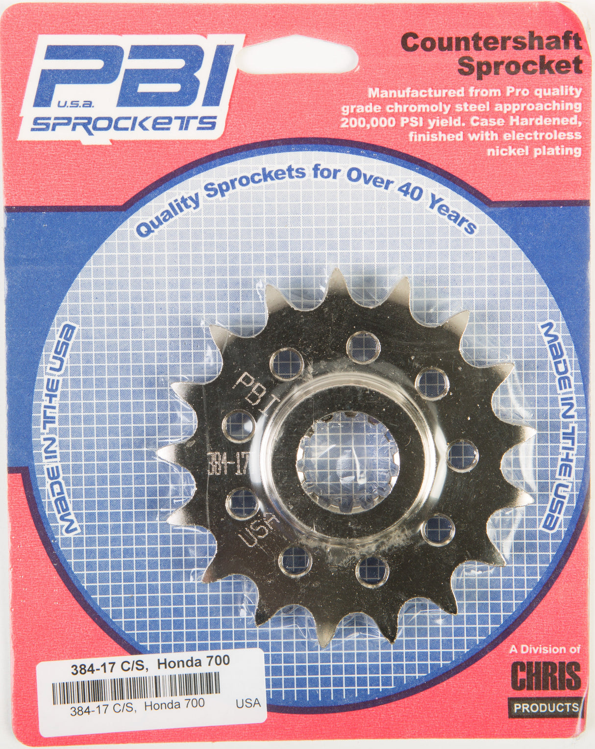 PBIFront Cs Sprocket Steel 17t-520 Hon384-17