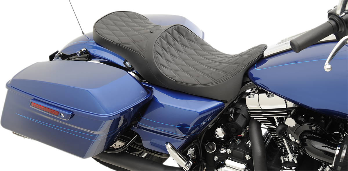 DRAG SPECIALTIES Low Touring Seat - Diamond - Driver's Backrest - FL '08-'22 0801-1008