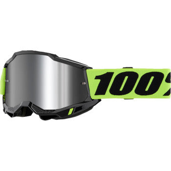 100% Accuri 2 Goggle - Neon Yellow - Silver Mirror 50014-00040