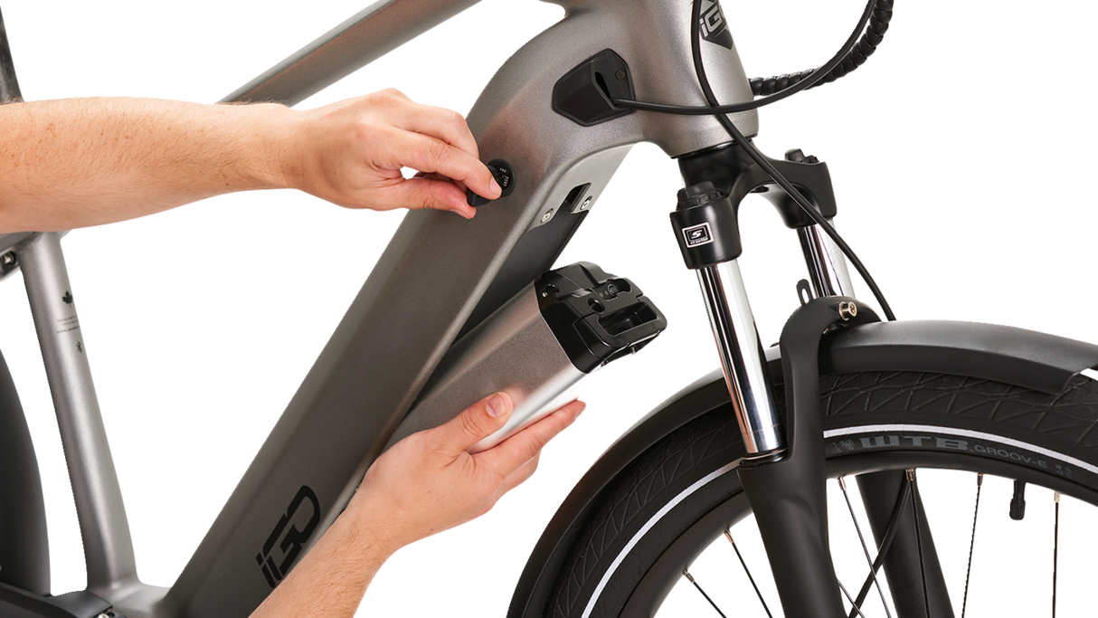 IGO ELECTRIC BIKES Discovery Yorkville LS E-Bike - Platinum - Hybrid  100-222-000