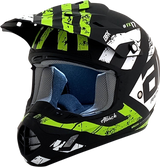 AFX FX-17Y Helmet - Attack - Matte Black/Green - Medium 0111-1418