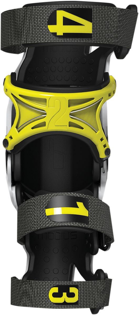 MOBIUS X8 Knee Braces - White/Yellow - XL 1010105