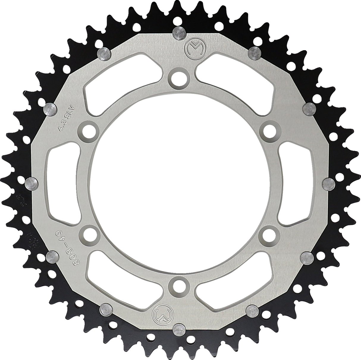 MOOSE RACING Dual Sprocket - Silver - 49 Tooth 1210-808-49-11X