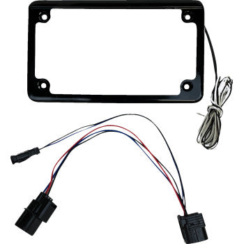 CUSTOM DYNAMICS License Plate Frame - LED - w/ Tag Light - Black - SXS Talon 1000R  2019-2023  CD-LPF-TA