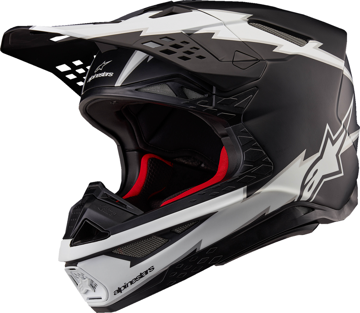 ALPINESTARS Supertech M10 Helmet - Ampress - MIPS® - Matte Black/White - XS 8300823-1121-XS