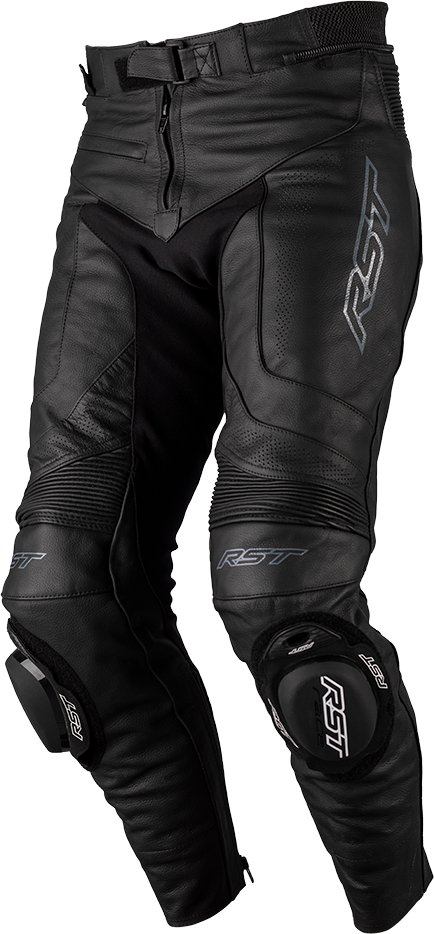 RST Ladies S1 Ce Jean Black/Black Leather Lg 103042BLK-14