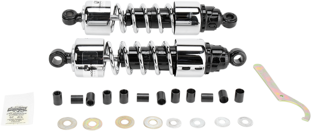 PROGRESSIVE SUSPENSION Shocks - 412 Cruiser Series - Chrome - 12.5" - Standard/Heavy Duty 412-4207C