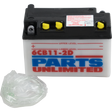 Parts Unlimited Conventional Battery 6cb112d