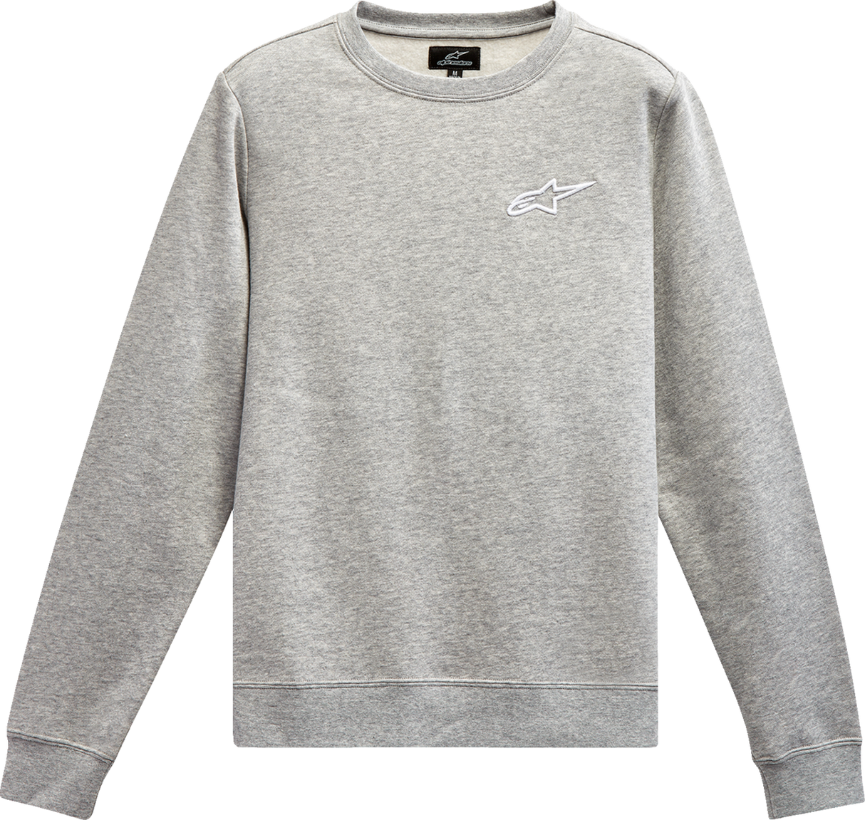 ALPINESTARS Women's Ageless Crew Fleece - Heather Gray/White - Large 1232518201121L