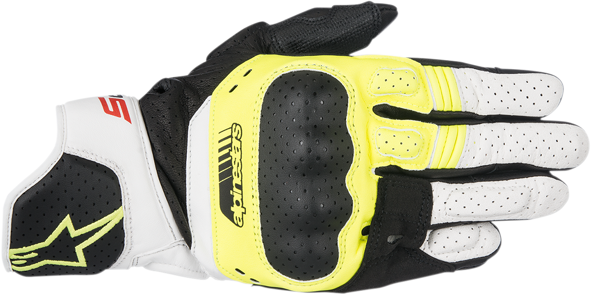 ALPINESTARS SP-5 Gloves - Black/Fluo Yellow/White - 2XL 3558517-158-2X