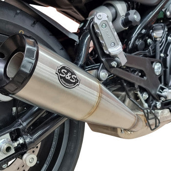 S&S CYCLE Grand National Slip-On Muffler - Brushed Stainless Steel Fits Harley Davidson 2024 X™500. 550-1114