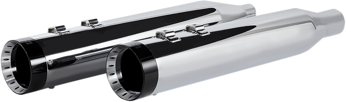 KHROME WERKS 4.5" Mufflers for Touring - Chrome with Turbine 202770