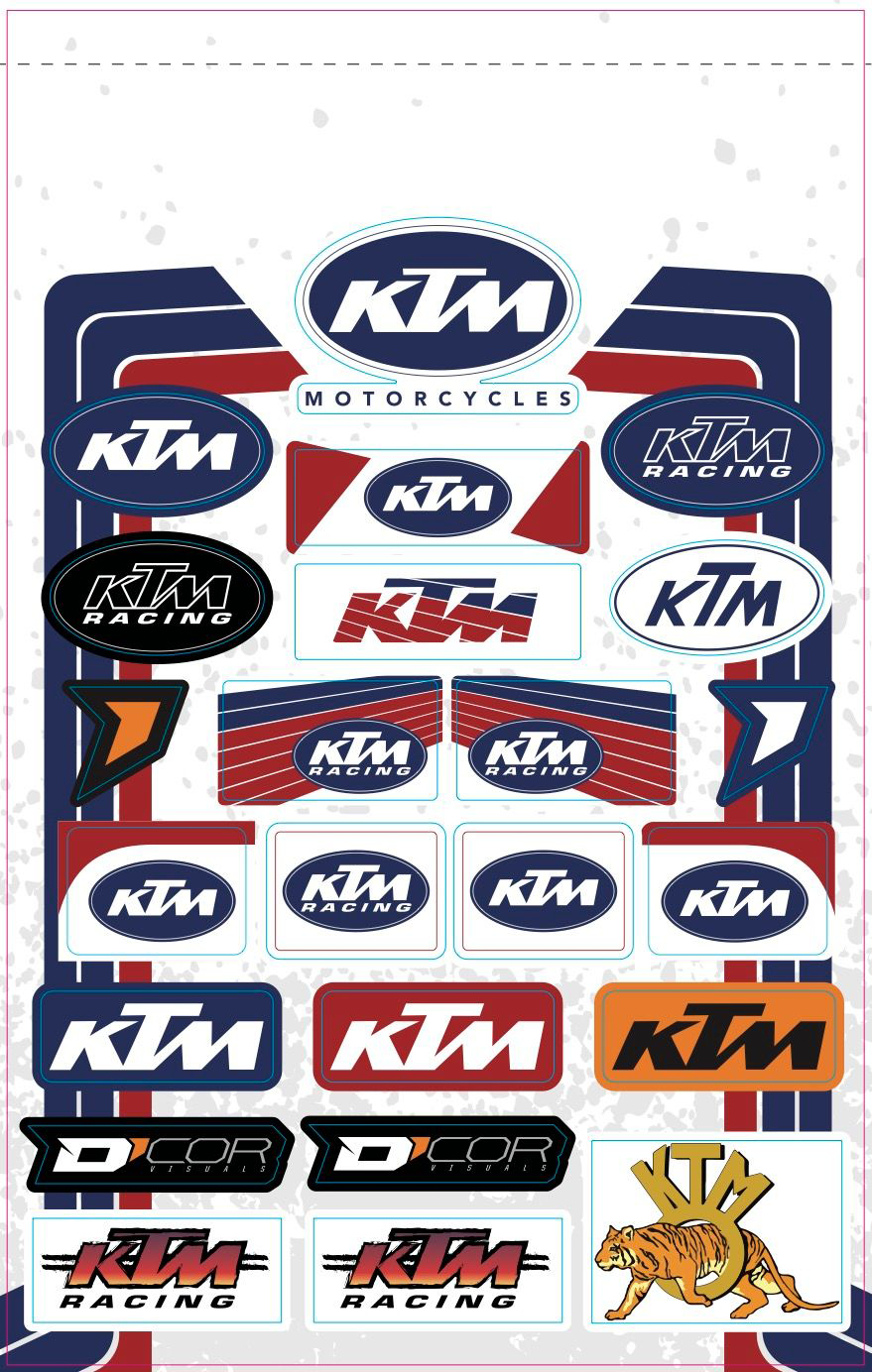 D-COR Decal Sheets Ktm 40-30-103