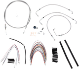 BURLY BRAND Handlebar Cable/Brake Line Kit - Complete - 14" Ape Hanger Handlebars - Stainless Steel B30-1091