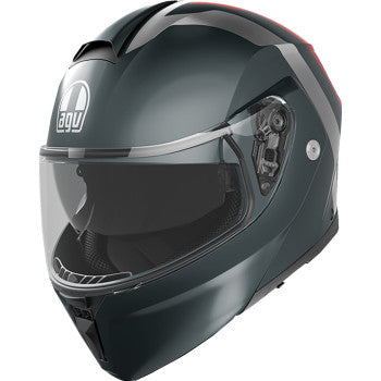 AGV Streetmodular Helmet - Resia - Matte Gray/Silver/Red - XL 2118296002006XL