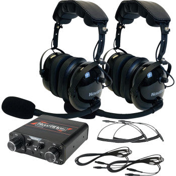 NAVATLAS Intercom/Headset Kit - 2-Seat - Black 4402-0978