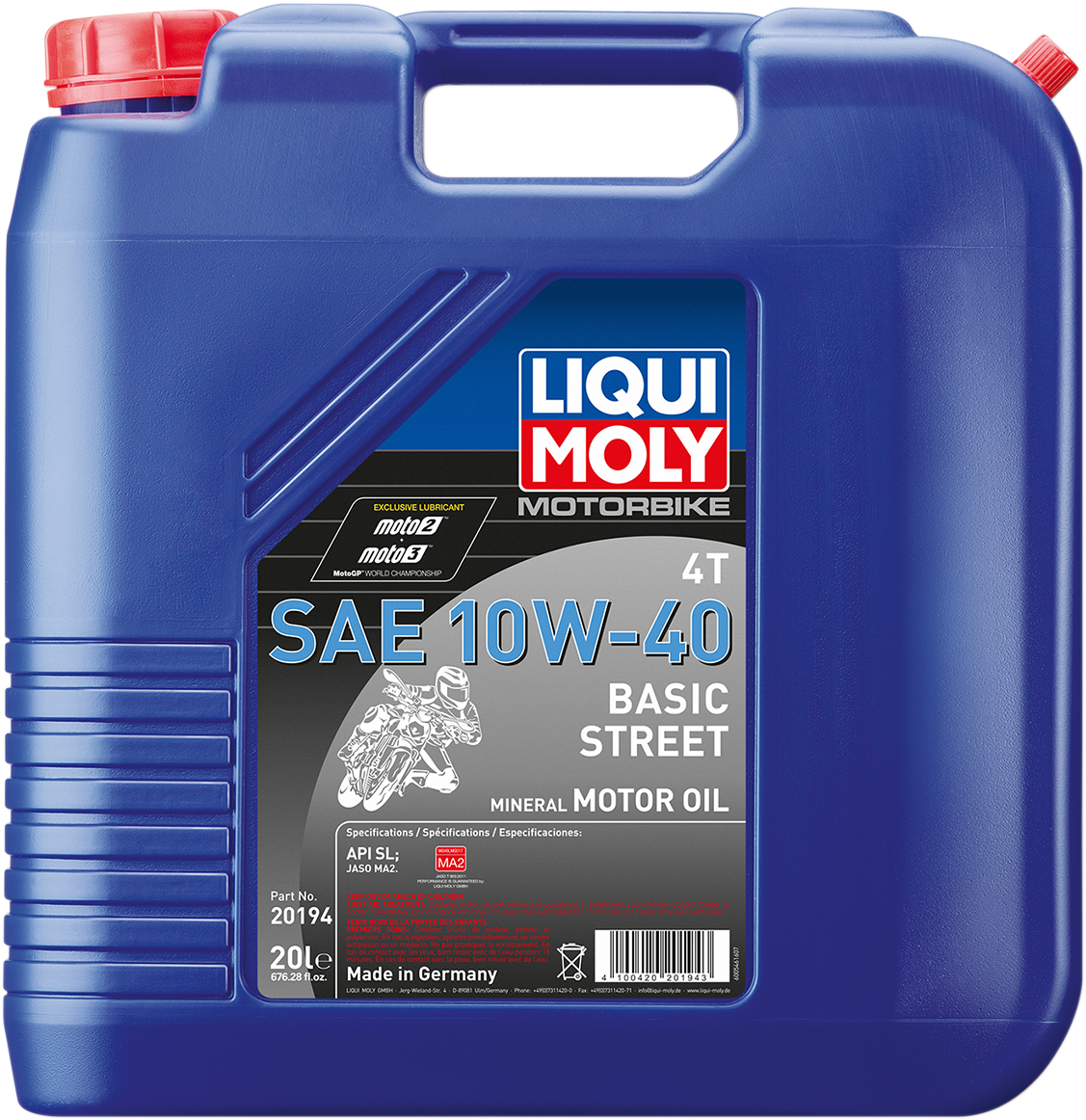 LIQUI MOLY Basic Street 4T Oil - 10W-40 - 20L 20194