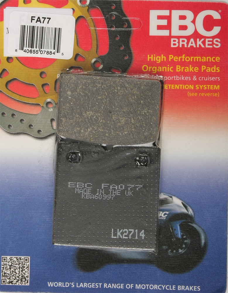 EBC Brake Pads Fa77 Organic FA77