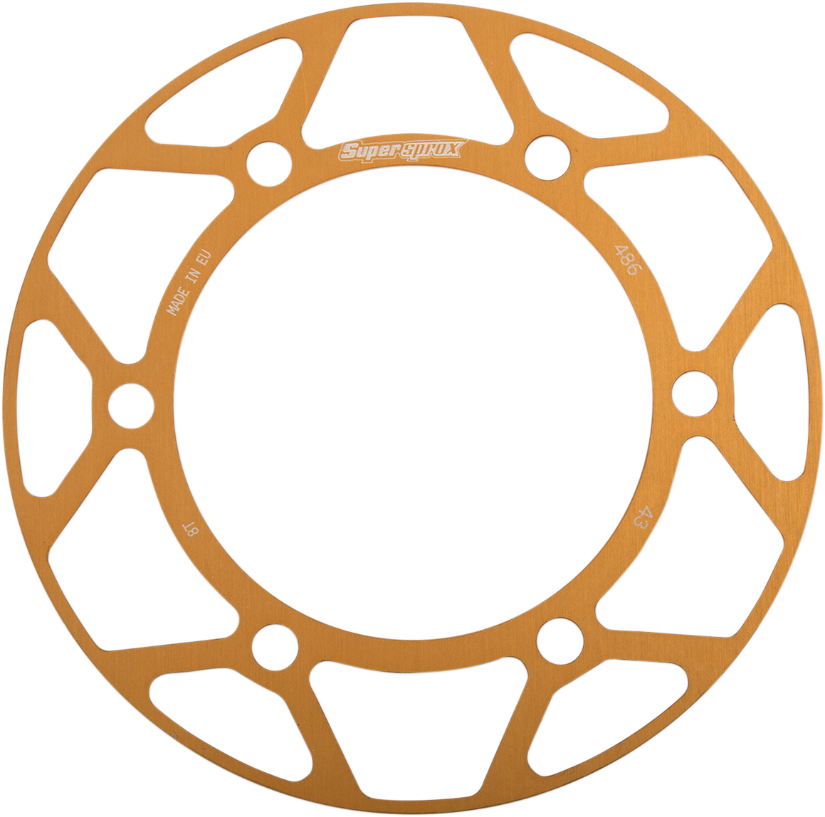 SUPERSPROX Edge Rear Sprocket Insert - Gold RACD-486-43-GLD