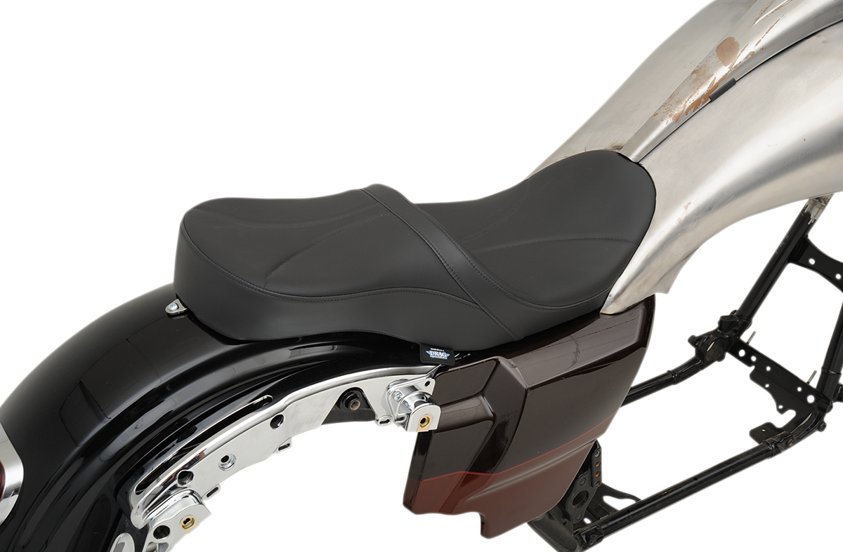 DRAG SPECIALTIES Low Touring Seat - Mild Stitched - Razorback Tanks - FL '10-'22 0801-1075