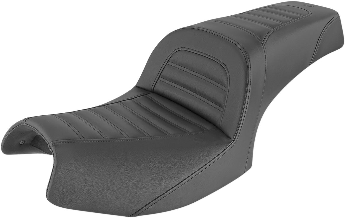 SADDLEMEN Slim Roll & Pleat Seat - Black - Indian I20-06-161