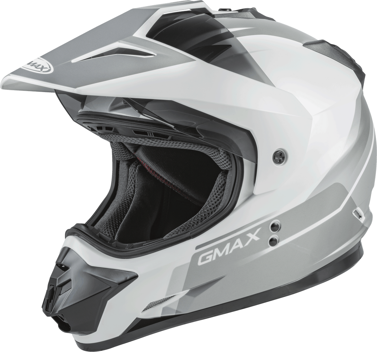 GMAX Gm-11 Dual-Sport Scud Helmet White/Grey 2x G1113248