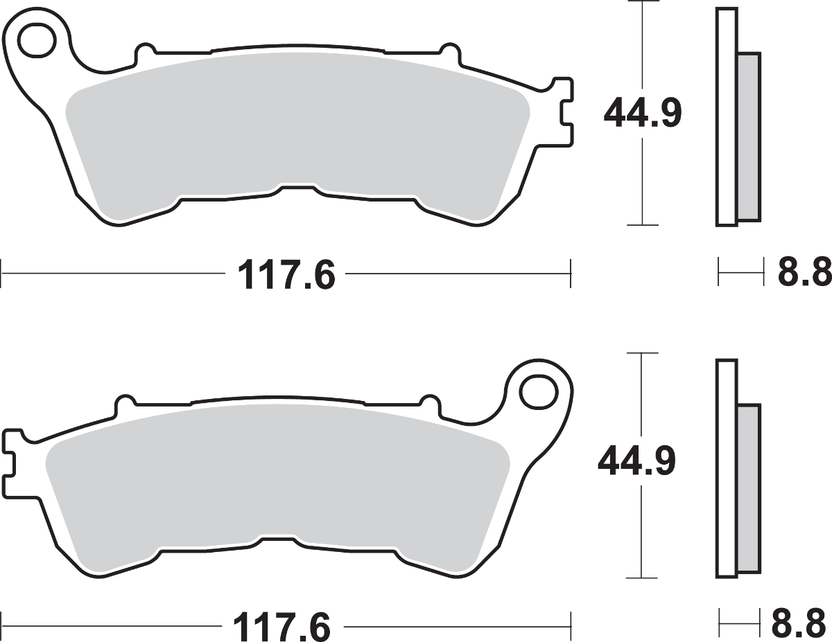 SBS HS Brake Pads - Honda - 828HS 828HS