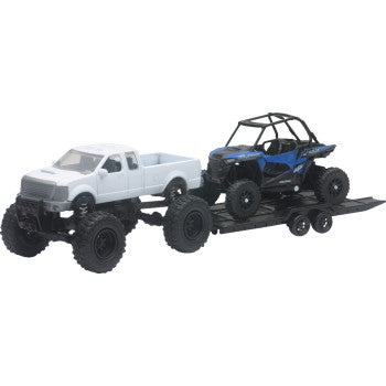 New Ray Toys Pick Up w/ Polaris RZR XP1000 EPS - Black/White/Blue 50066