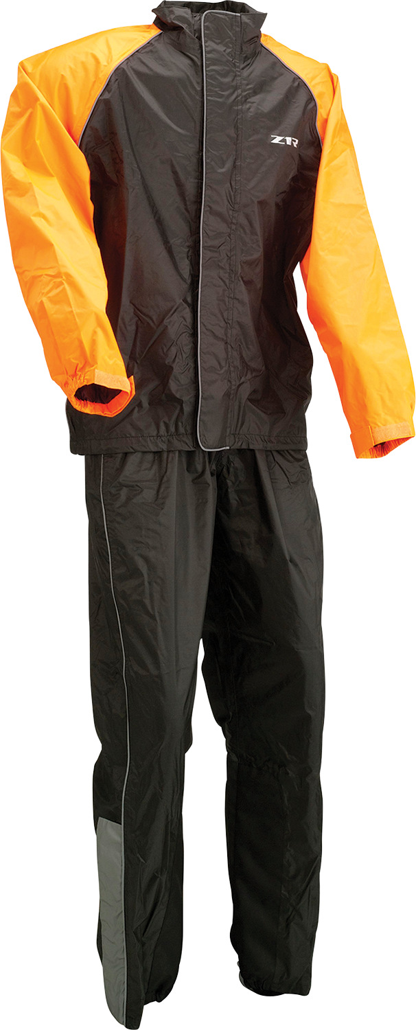 Z1R 2-Piece Rainsuit - Black/Orange - Large 2851-0531