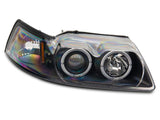 Raxiom 99-04 Ford Mustang Dual LED Halo Projector Headlights- Black Housing (Clear Lens) 101684