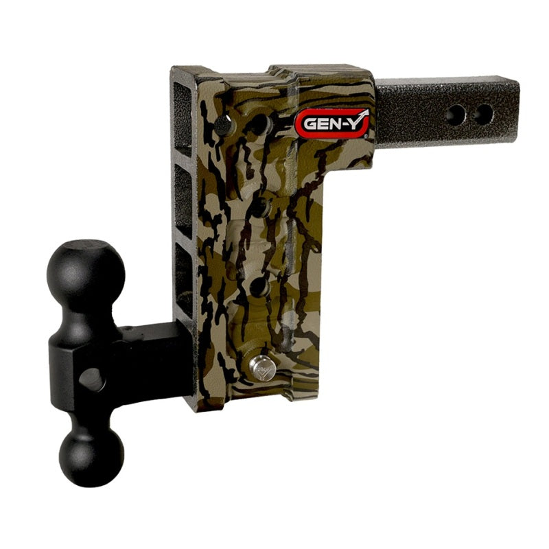 Gen-Y Mega Duty 2.5in Shank 9in Drop 3K TW 21K Hitch w/GH-061 Dual-Ball - Mossy Oak GH-614-MO