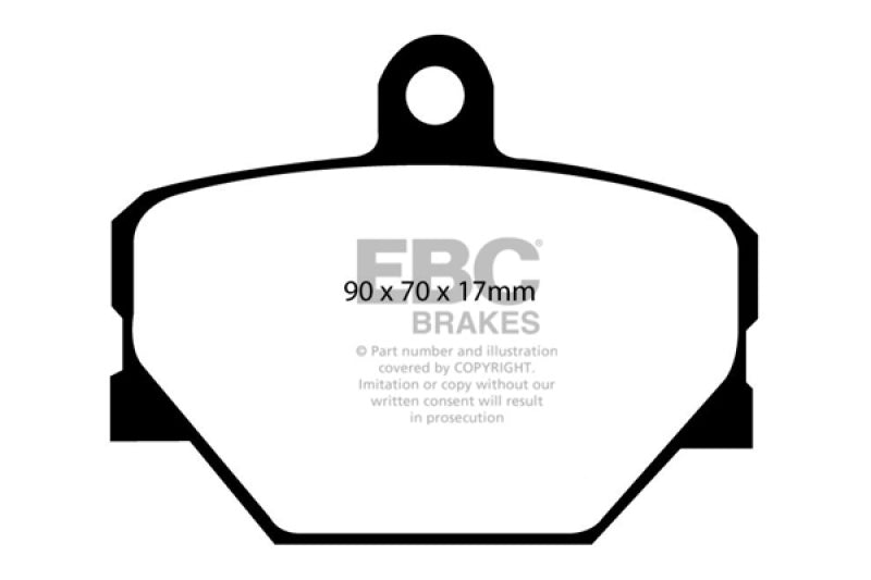 EBC 08+ Smart Fortwo 1.0 Redstuff Front Brake Pads DP31287C