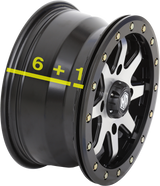 STI TIRE & WHEEL HD9 Wheel - Front/Rear - Machined Black - 14x7 - 4/137 - 6+1 (+50 mm) 14HB908