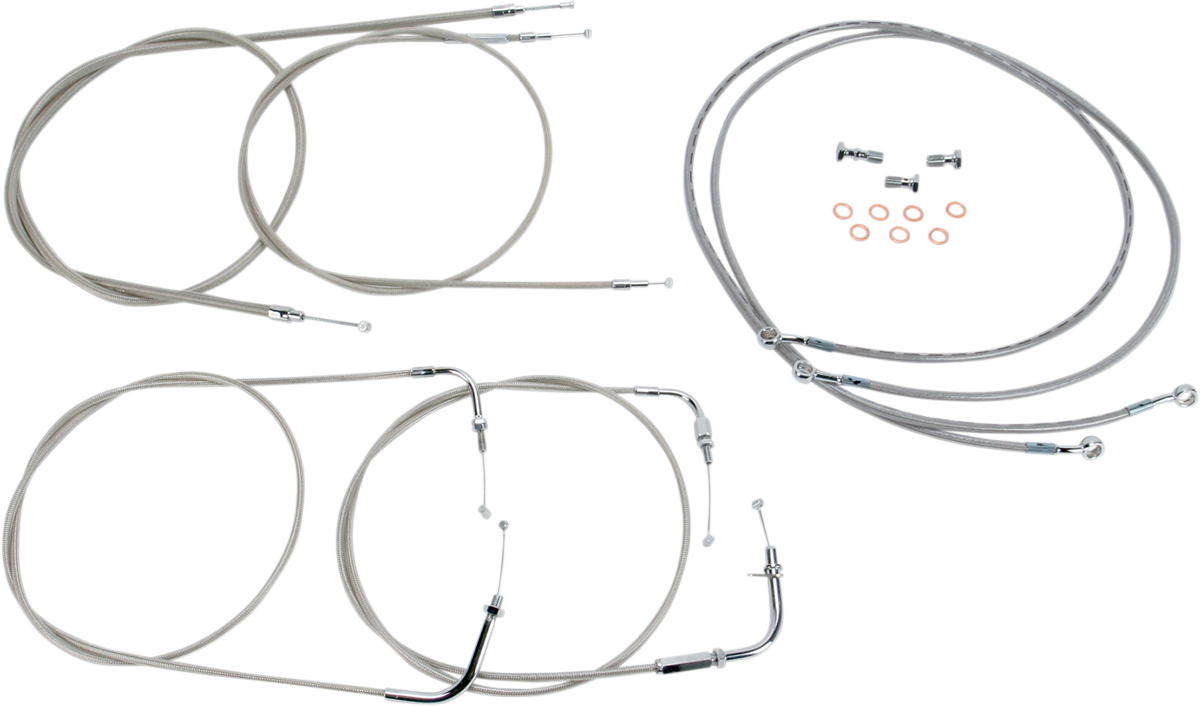 BARON Cable Line Kit - 15" - 17" - XVS1100CU - Stainless Steel BA-8048KT-16