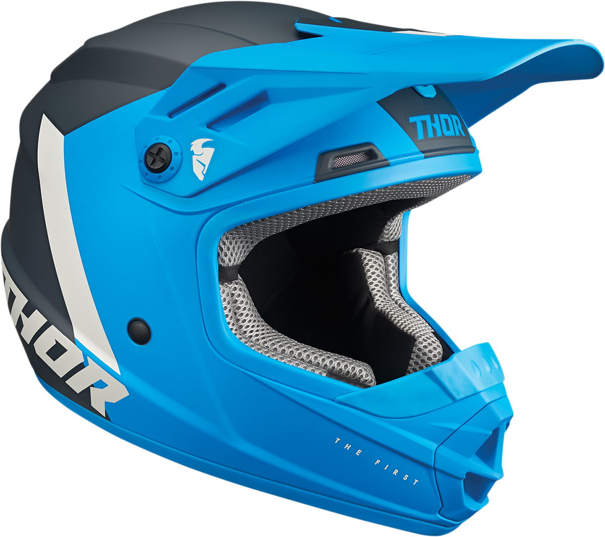 THOR Youth Sector Helmet - Chev - Blue/Light Gray - Medium 0111-1476