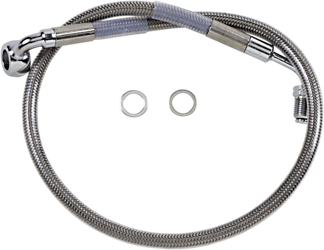 DRAG SPECIALTIES Brake Line - Front (Upper) - Stainless Steel 618601