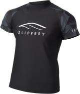 SLIPPERY Rashguard Short Sleeve Underwear - Black/Camo - Large 3250-0138