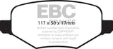 EBC 11-14 Ford Edge 2.0 Turbo Yellowstuff Rear Brake Pads DP41826R