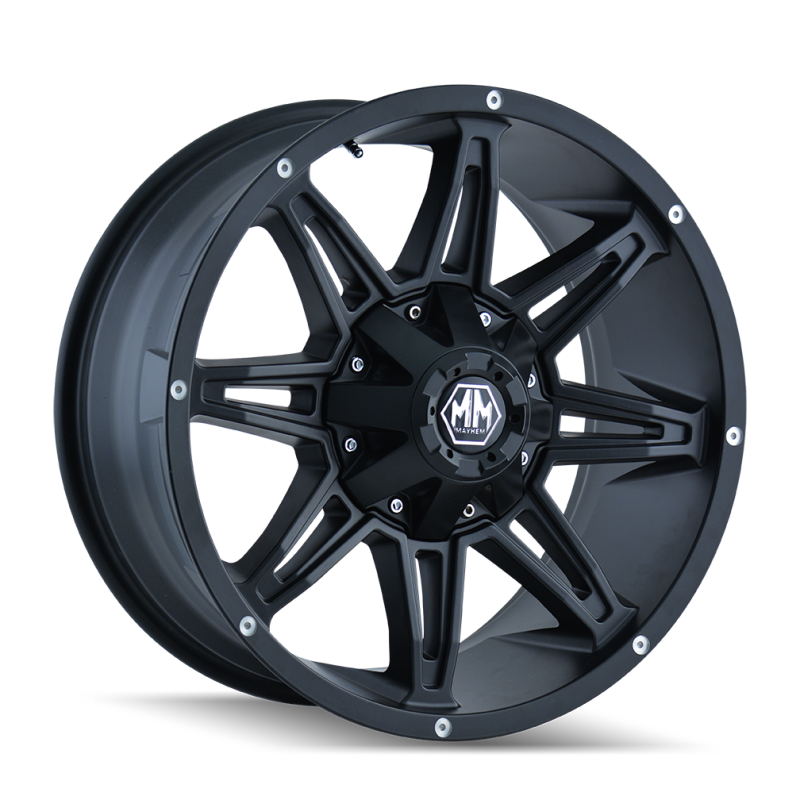 Mayhem 8090 Rampage 18x9 / 8x180 BP / 18mm Offset / 124.1mm Hub Matte Black Wheel