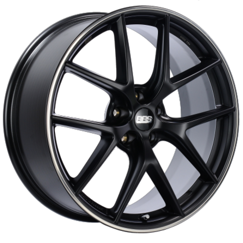 BBS CI-R 19x9 5x120 ET32 Satin Black Polished Rim Protector Wheel -82mm PFS/Clip Required CI2301BPO