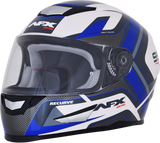 AFX FX-99 Helmet - Recurve - Pearl White/Blue - Large 0101-11123