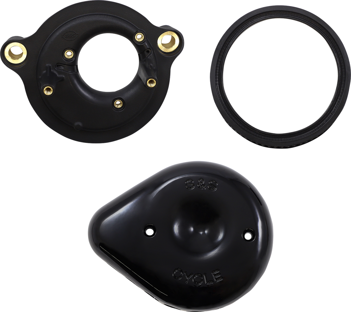 S&S CYCLE Mounted Air Cleaner - Black - M8 FIT 17-21 MODELS 170-0436C