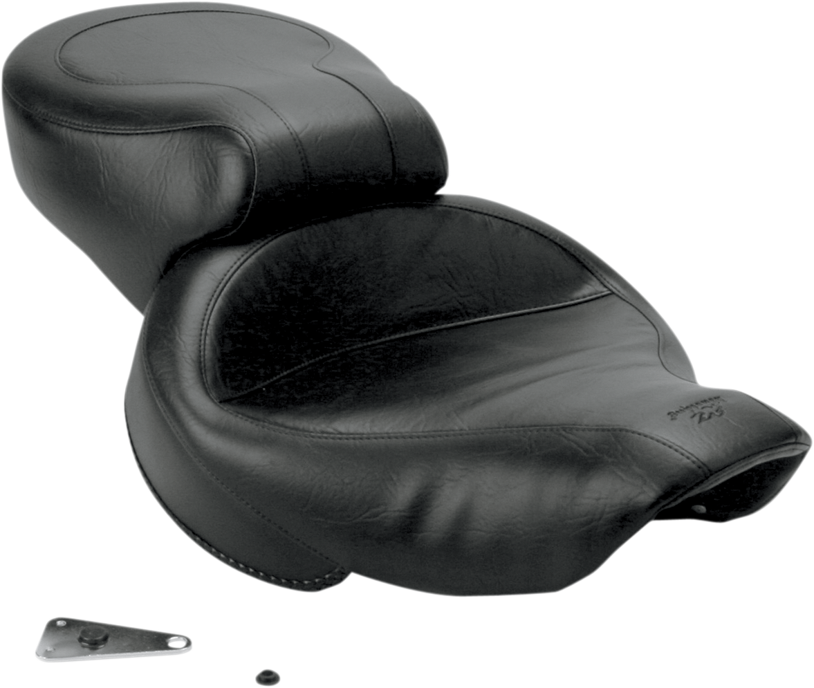 MUSTANG Vintage Style Seat - Wide - Smooth - Black - Dyna 75111