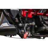 THRASHIN SUPPLY CO. Skid Plate - Carbon Fiber/Gloss - With Red Brackets - FLHX/FLTRX  TSC-3034-2