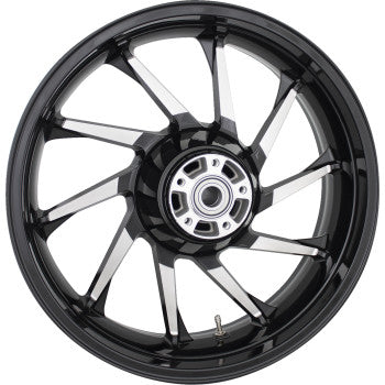 COASTAL MOTO Rear Wheel - Hurricane 3D - Single Disc/No ABS - Black - 18"x5.50" - '09+ FL 3D-HUR185BC