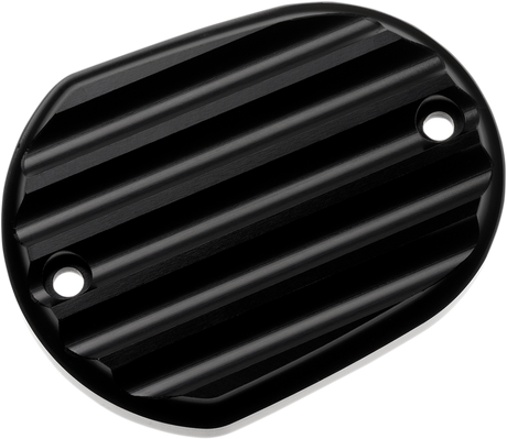 JOKER MACHINE Master Cylinder Cover - Brake - Front - Finned - Black 10-380-1